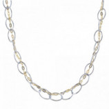 COLLAR BICOLOR CIRCULOS CADENA INTERIOR PLATA 925