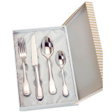 SET 4 CUBIERTOS CADETE ACERO ESTUCHE BEIGE