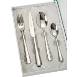 SET 4 CUBIERTOS LINEAS RECTAS ESTUCHE BEIGE