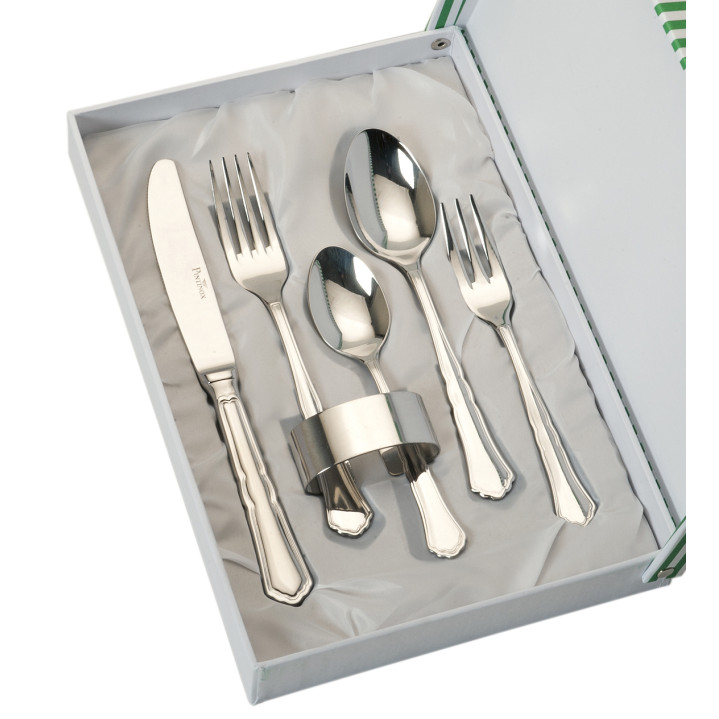 ESTUCHE 5 CUBIERTOS Y SERVILLETERO BEIGE