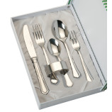 ESTUCHE 5 CUBIERTOS Y SERVILLETERO BEIGE