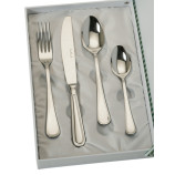 SET 4 CUBIERTOS CADETE ACERO ESTUCHE BEIGE