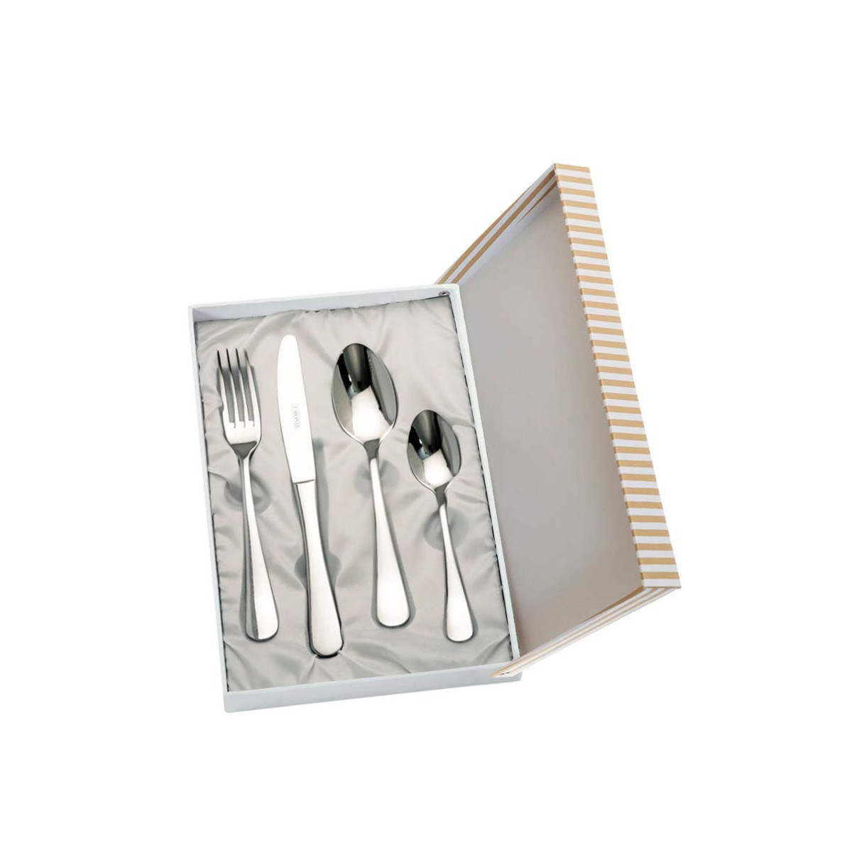 SET 4 CUBIERTOS ESTUCHE BEIGE