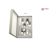 SET 5 CUBIERTOS + SERVILLETERO ESTUCHE BEIGE