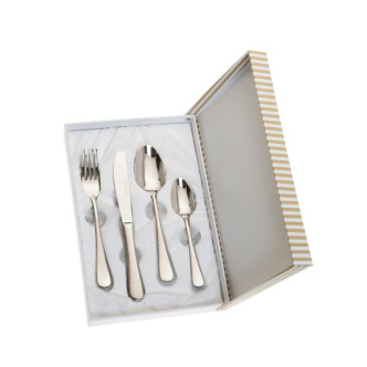 SET CUBIERTOS 4 PIEZAS BEIGE