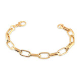 PULSERA PLATA 925 SEÑORA 22.5CMS BAÑO DORADO