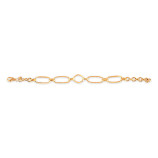 PULSERA SEÑORA PLATA 925 BAÑADA ORO 22.5CMS