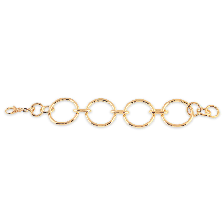 PULSERA SEÑORA PLATA 925 22.5CMS BAÑO DORADO