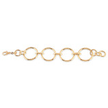 PULSERA SEÑORA PLATA 925 22.5CMS BAÑO DORADO