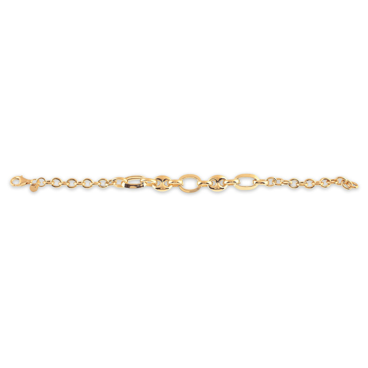 PULSERA SEÑORA PLATA 925 BAÑO DORADO