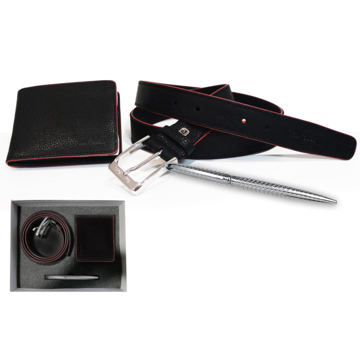 SET CARTERA+BOLIGRAFO+CINTURON PIERRE CARDIN