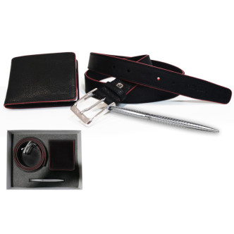 SET CARTERA+BOLIGRAFO+CINTURON PIERRE CARDIN