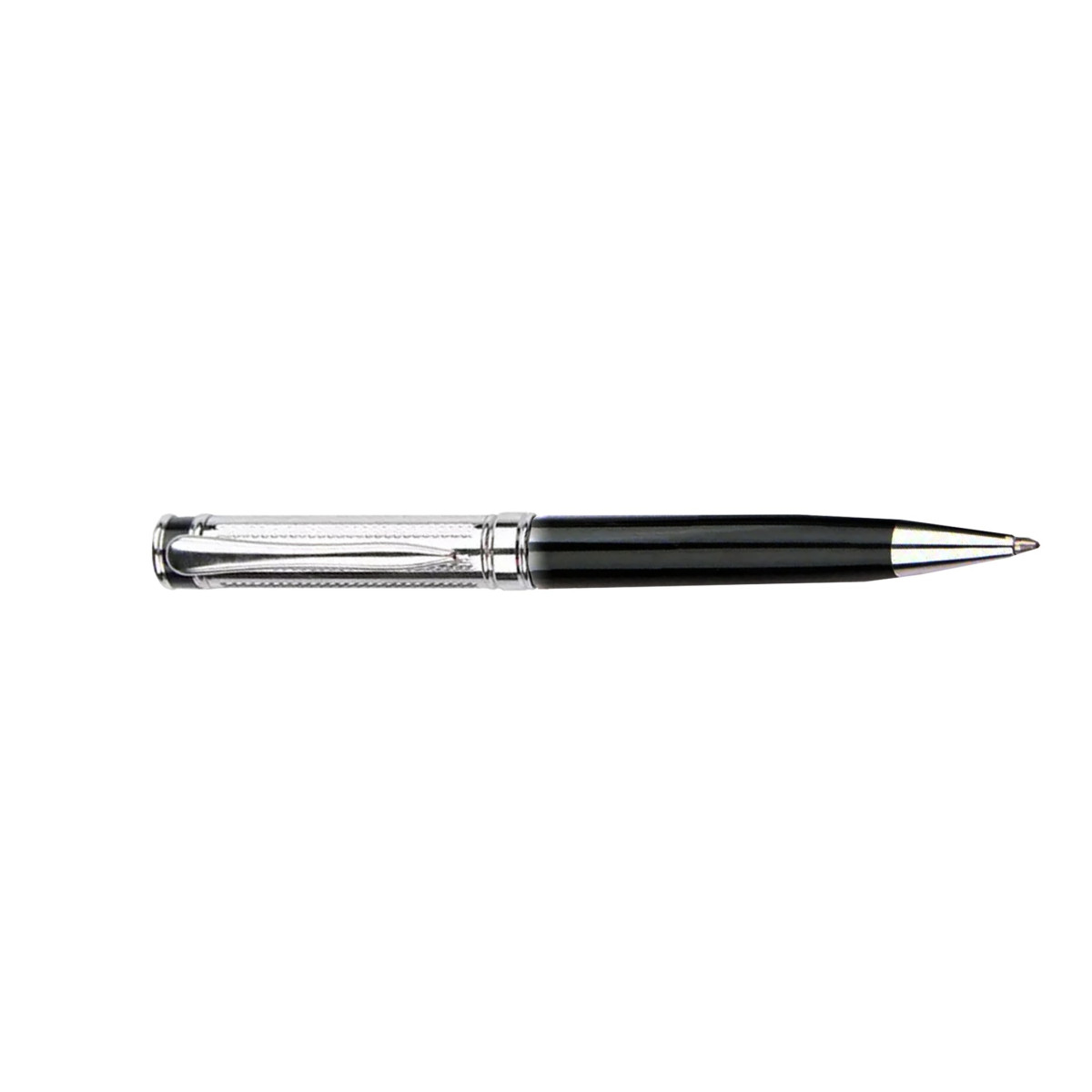 BOLIGRAFO PIERRE CARDIN PLATEADO NEGRO