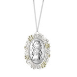 MEDALLON OVAL METALICO ANGEL LIBRO