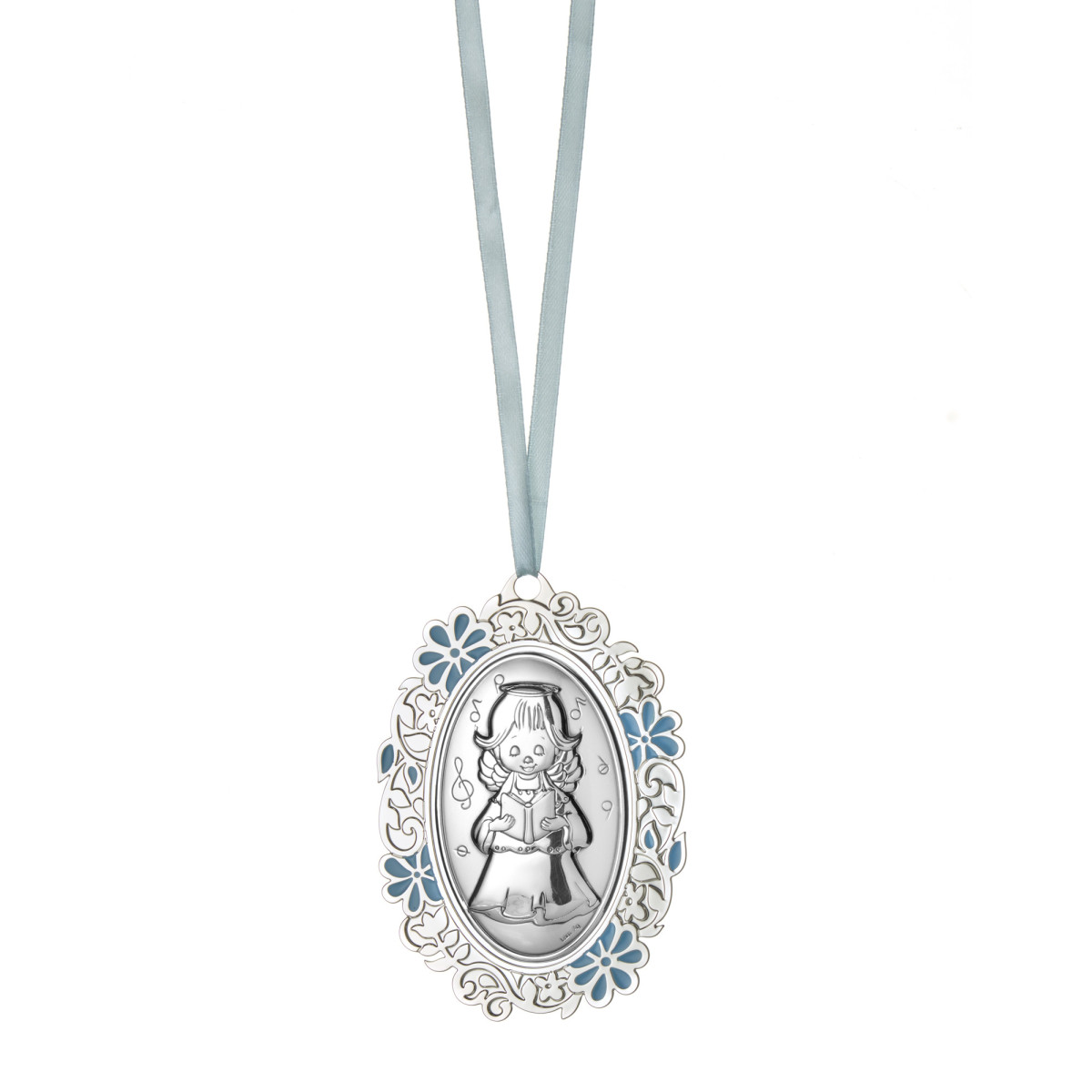MEDALLON OVAL METALICO ANGEL LIBRO