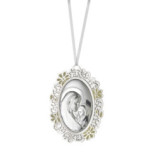 MEDALLON OVAL METAL VIRGEN NIÑO