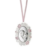 MEDALLON OVAL METAL VIRGEN NIÑO