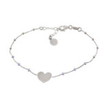 PULSERA CORAZON CENTRAL PLATA 925