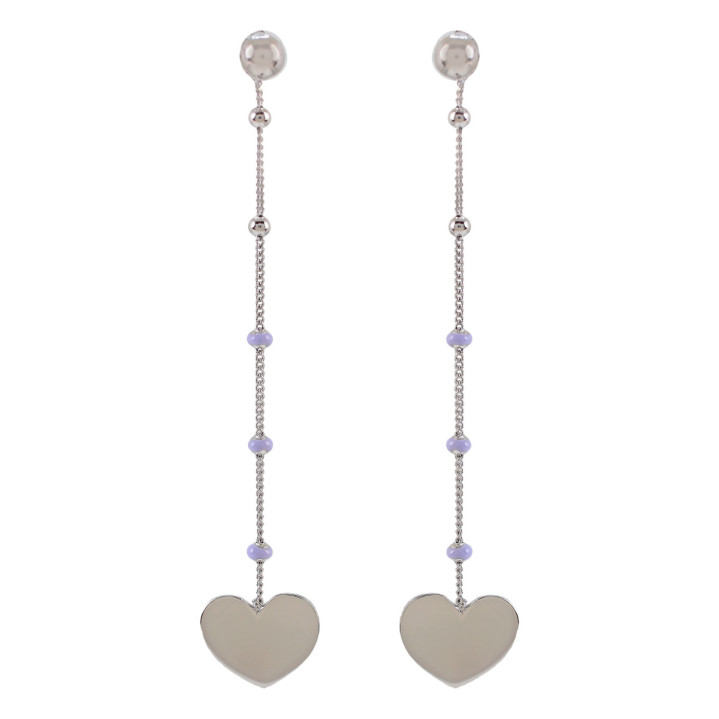 PENDIENTES PLATA 925 COLGANTES CORAZON