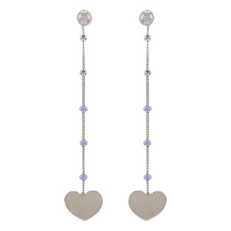 PENDIENTES PLATA 925 COLGANTES CORAZON