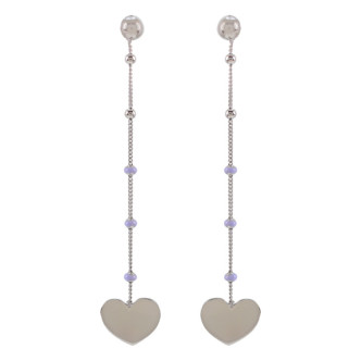 PENDIENTES PLATA 925 COLGANTES CORAZON