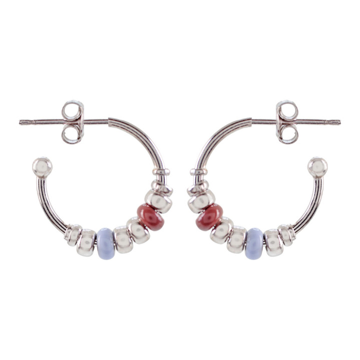 PENDIENTES PLATA 925 ARO ESMALTADO