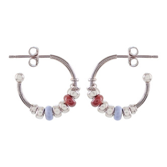 PENDIENTES PLATA 925 ARO ESMALTADO