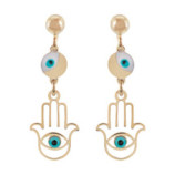 PENDIENTES PLATA 925 MANO FATIMA OJO
