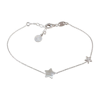 PULSERA PLATA 925 ESTRELLA Y CIRCONITA LATERAL