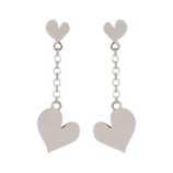 PENDIENTES PLATA 925 CORAZONES COLGANTES