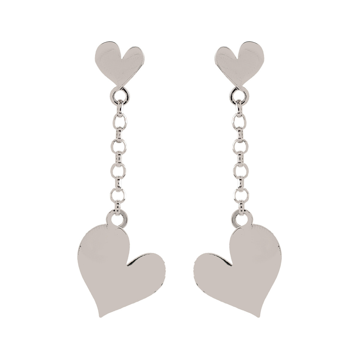 PENDIENTES PLATA 925 CORAZONES COLGANTES