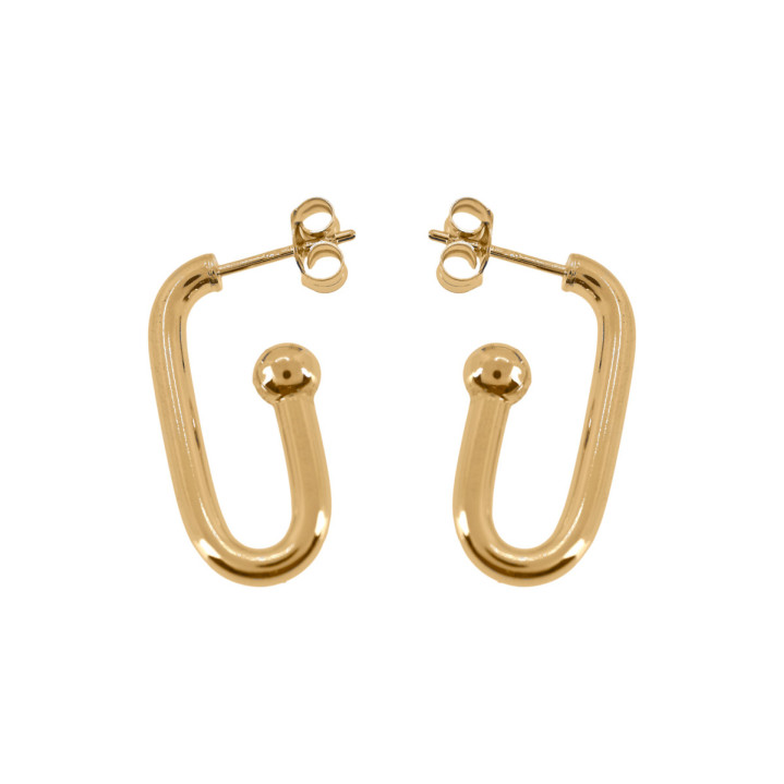 PENDIENTES PLATA 925 ESLABON DORADO