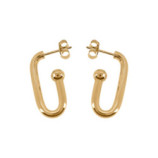 PENDIENTES PLATA 925 ESLABON DORADO