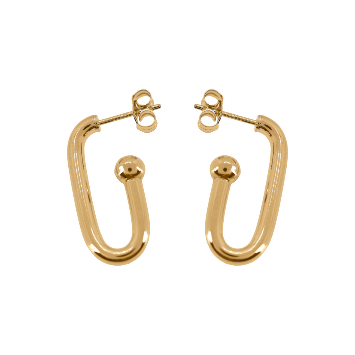 PENDIENTES PLATA 925 ESLABON DORADO