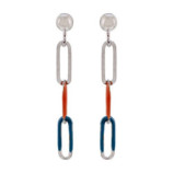 PENDIENTES PLATA 925 ESMALTADO NARANJA