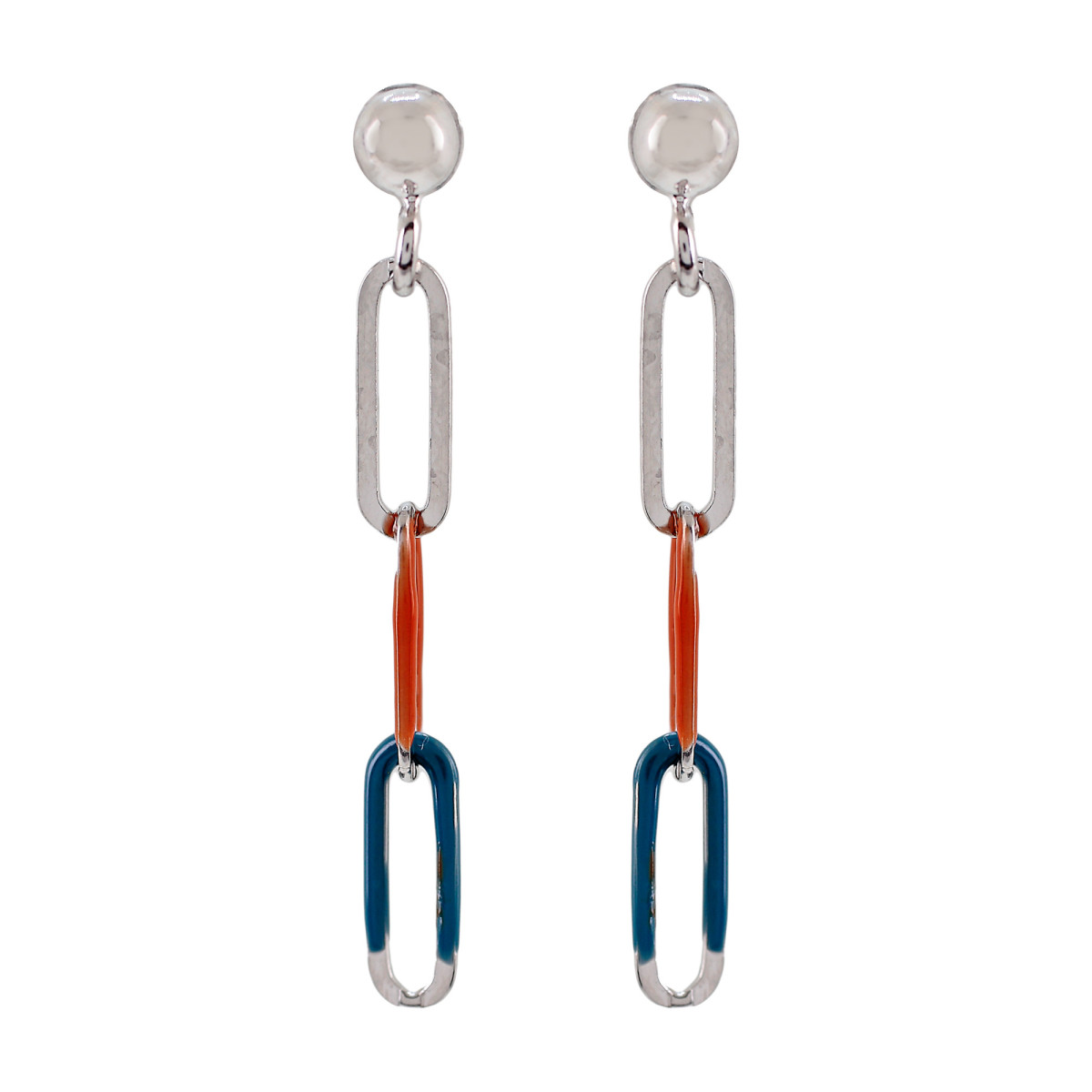 PENDIENTES PLATA 925 ESMALTADO NARANJA PENDIENTES PLATA 925 ESMALTADO NARANJA