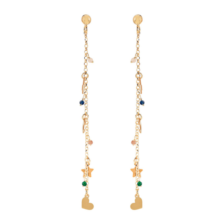 PENDIENTES COLGANTES PLATA 925 DORADOS