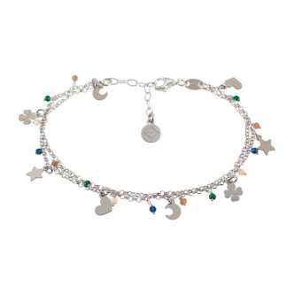 PULSERA PLATA 925 CADENA DOBLE 17+3CMS