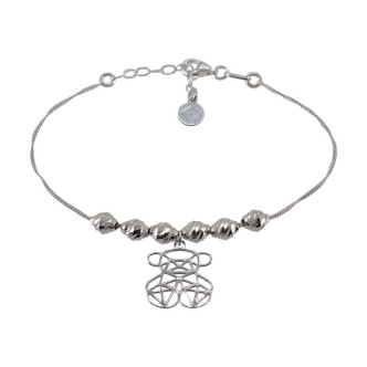 PULSERA OSO 17+3CMS PLATA 925