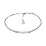 PULSERA PLATA 925 17+3CMS CORAZON