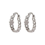 PENDIENTES PLATA 925 ARO ESTRELLA