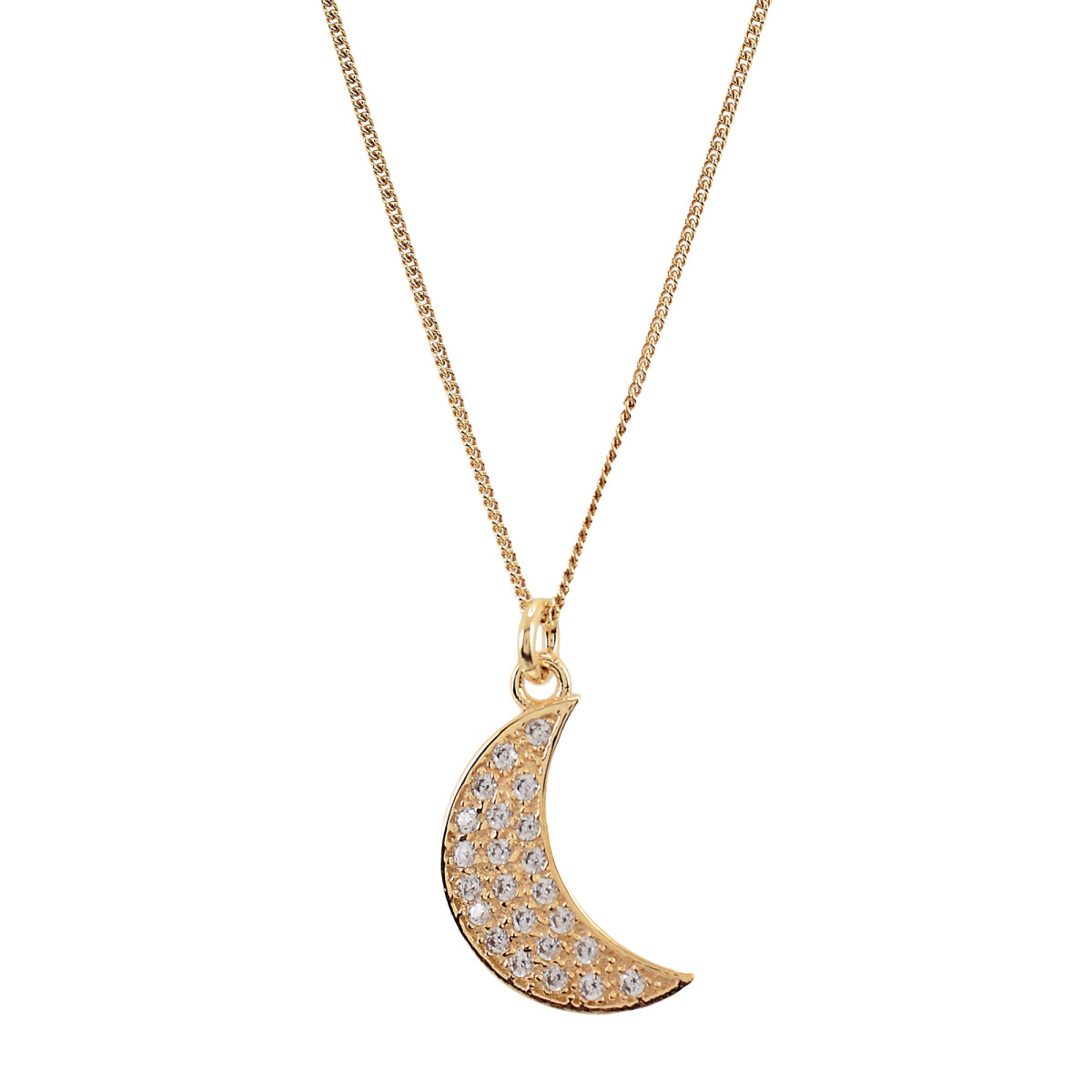 COLGANTE PLATA 925 LUNA DORADO