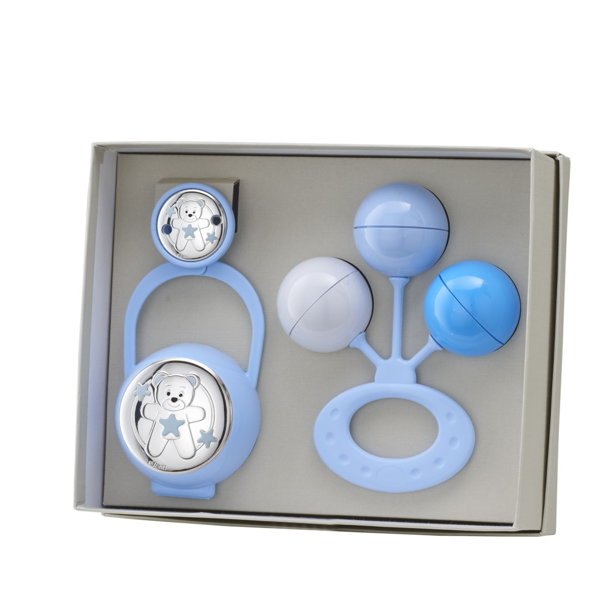 SET INFANTIL SONAJERO +PINZA+ P.CHUPETES OSO