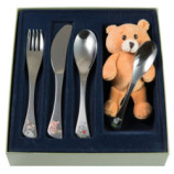 SET CUBIERTOS LITTLE SWEETIES + OSITO PELUCHE