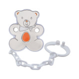 PINZA CHUPETE OSO PAÑUELO ESMALTADO PLATA 925