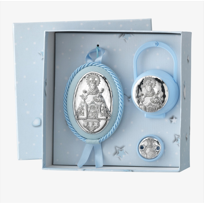 SET GUARDACHUPETES+PINZA+MEDALLON VIRGEN DE COVADONGA