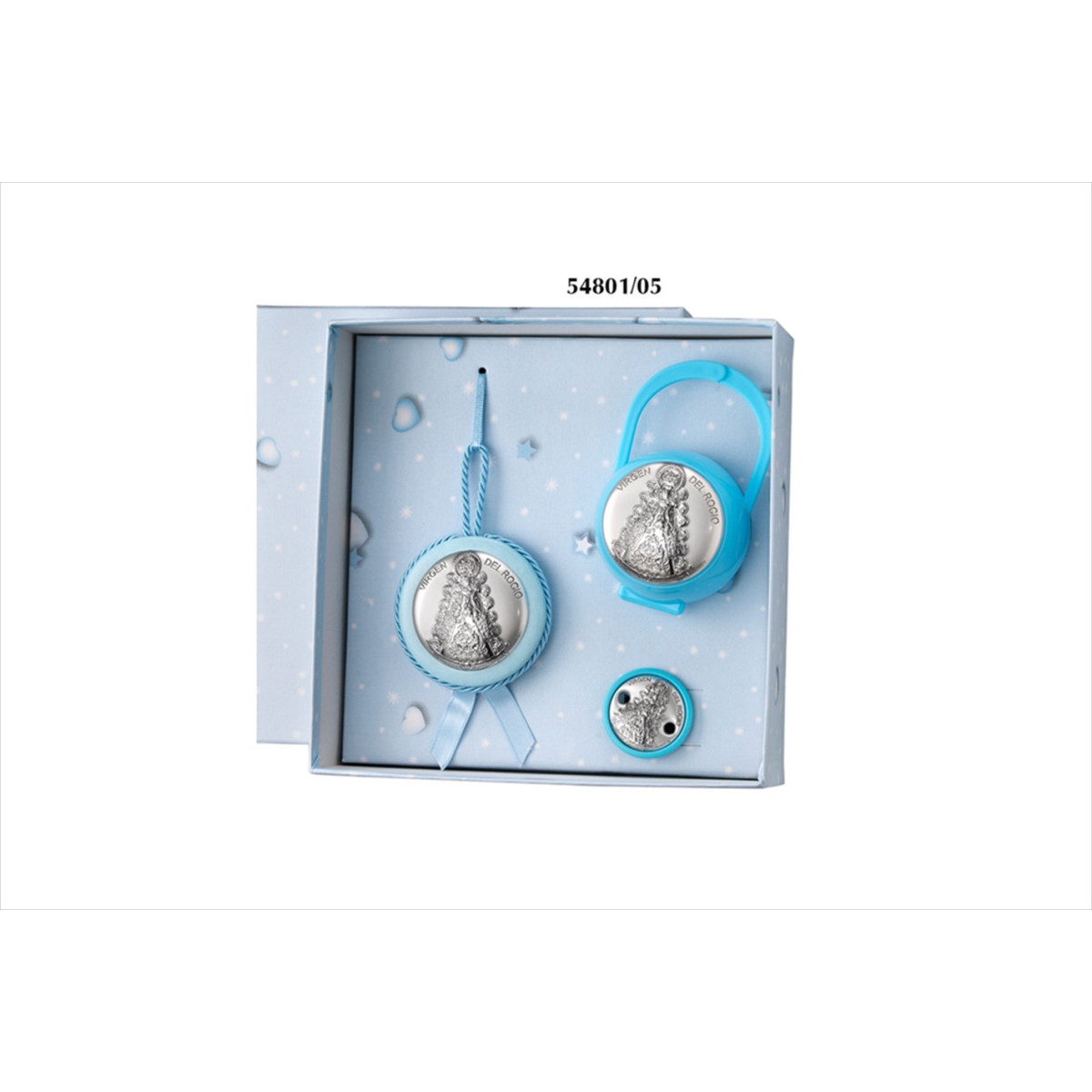 SET PINZA+PORTACHUPETES.+MEDALLON LUNARES VIRGEN DEL ROCIO