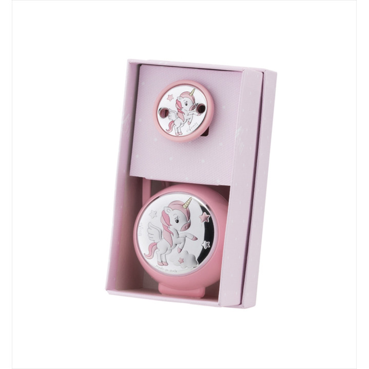 SET PINZA+P.CHUPETE UNICORNIO