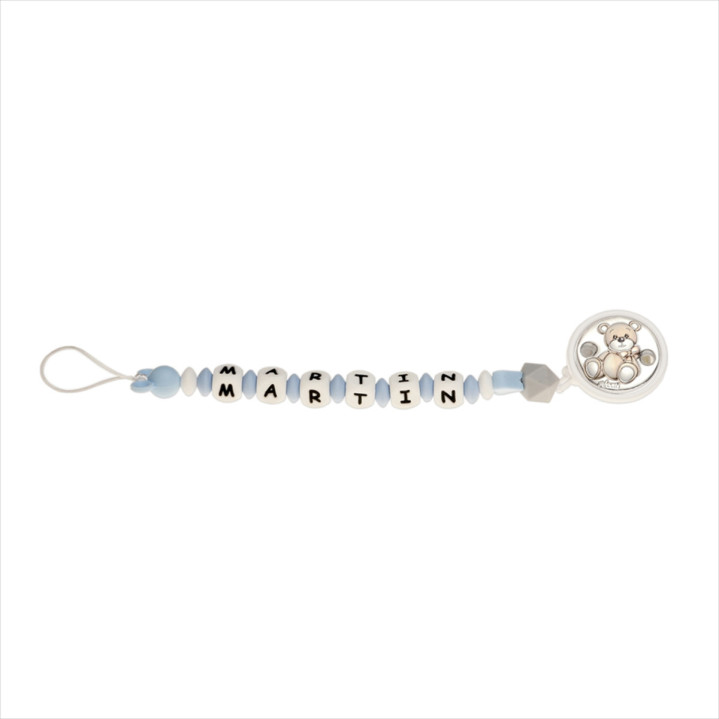 PINZA CHUPETES ABALORIOS PERSONALIZADA