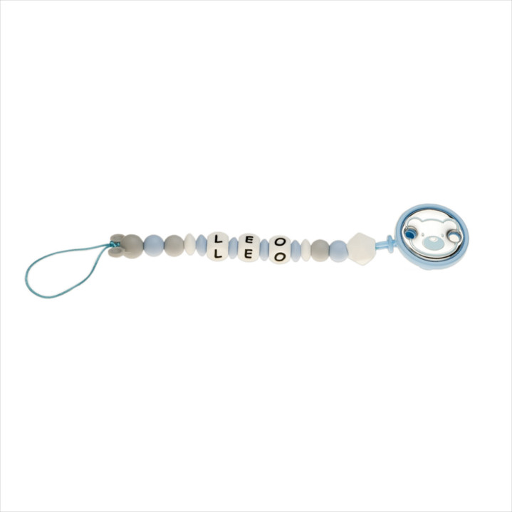 PINZA CHUPETES ABALORIOS PERSONALIZADA